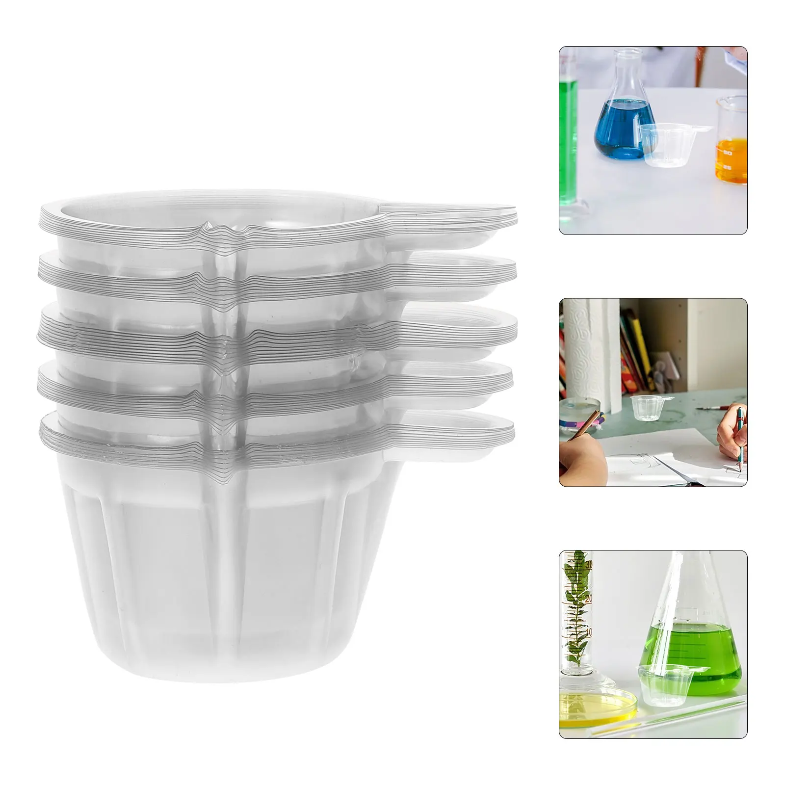 

200Pcs Epoxy Dispensing Cups Multi-Functional DIY Plastic Mugs Pigment Mixing Cups Crystal Clear Disposable Stirring Containers
