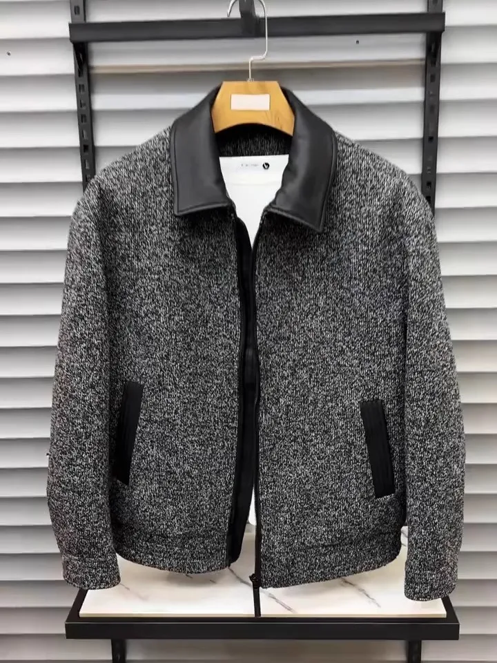 

Men's Winter Faion Jaet 8929 New Arrival Fce Lined Collared Warm Outerwear High Quali Busin Sle Versatile Haome