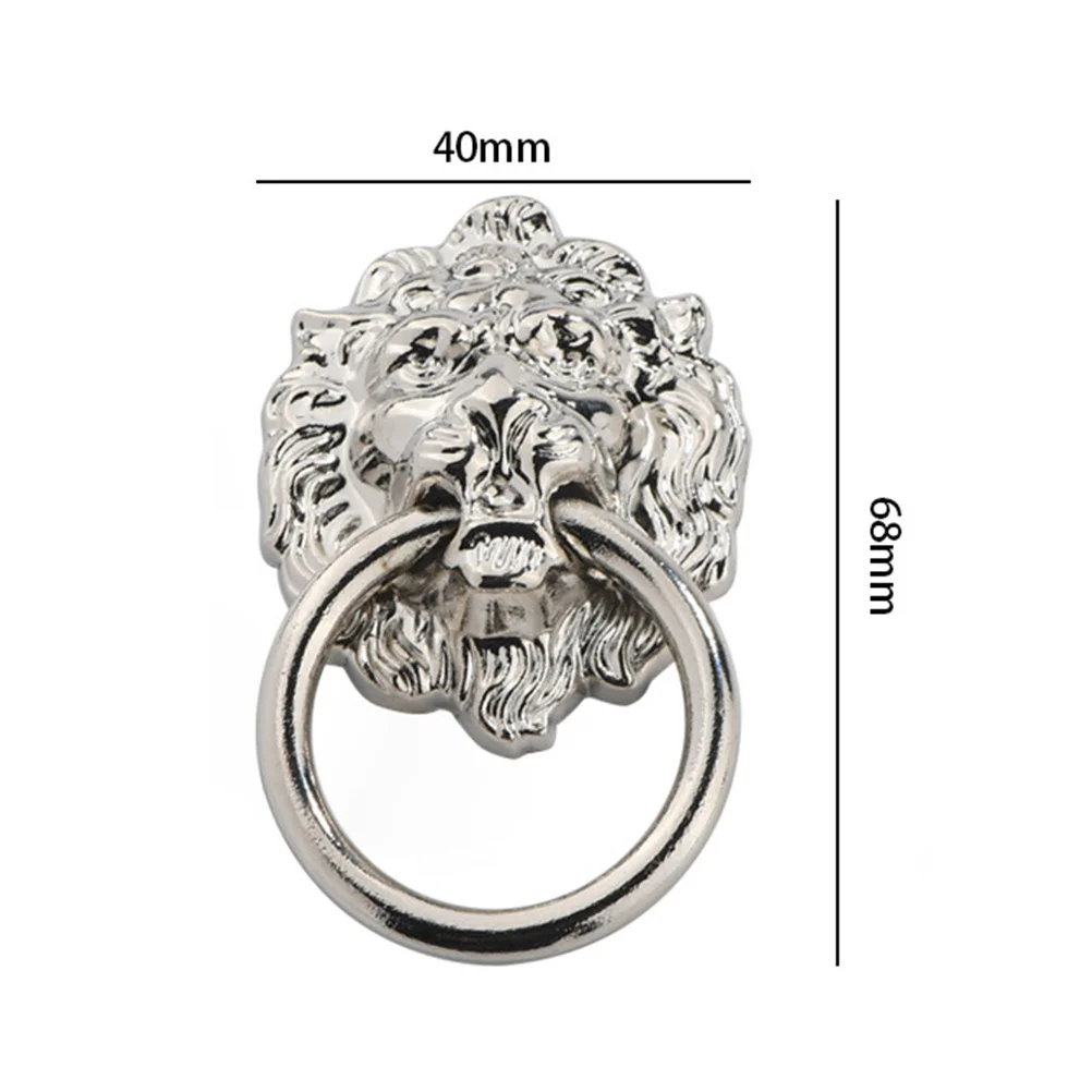 

5Pcs Exquisite Lion Head Handles Decorative Door Rings Wardrobe Bookcase Pulls Lion Head Pull Handles Cabinet Pull Knobs
