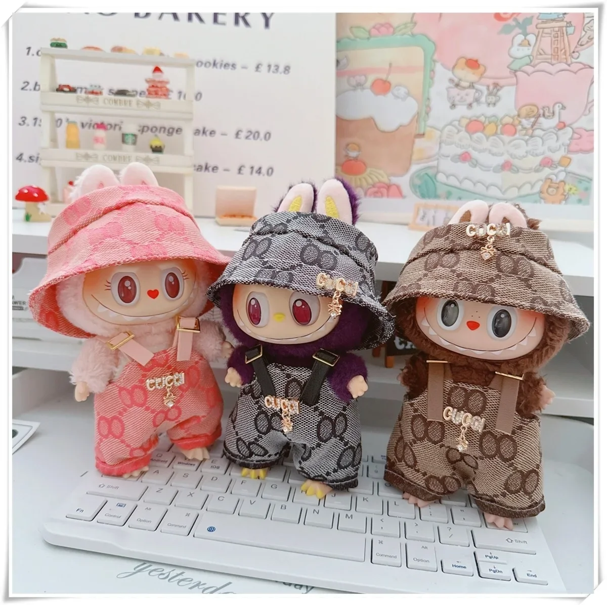 Ropa para muñeca Labubu V1 V2 V3, conjunto de monos Labubu GG, accesorios para in juego de colores