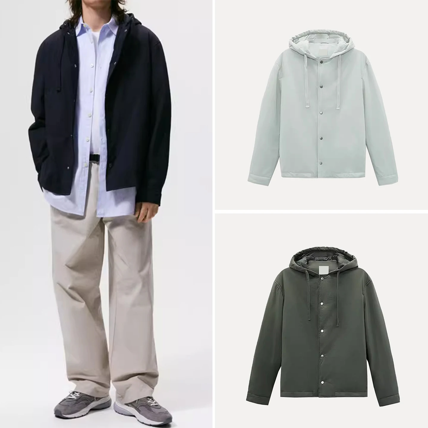 

Faionable Hooded Jaet Men's Versatile Personali Daily Wear Winter 2025 Stand Fit Long Sve Casual Sle Z Brand