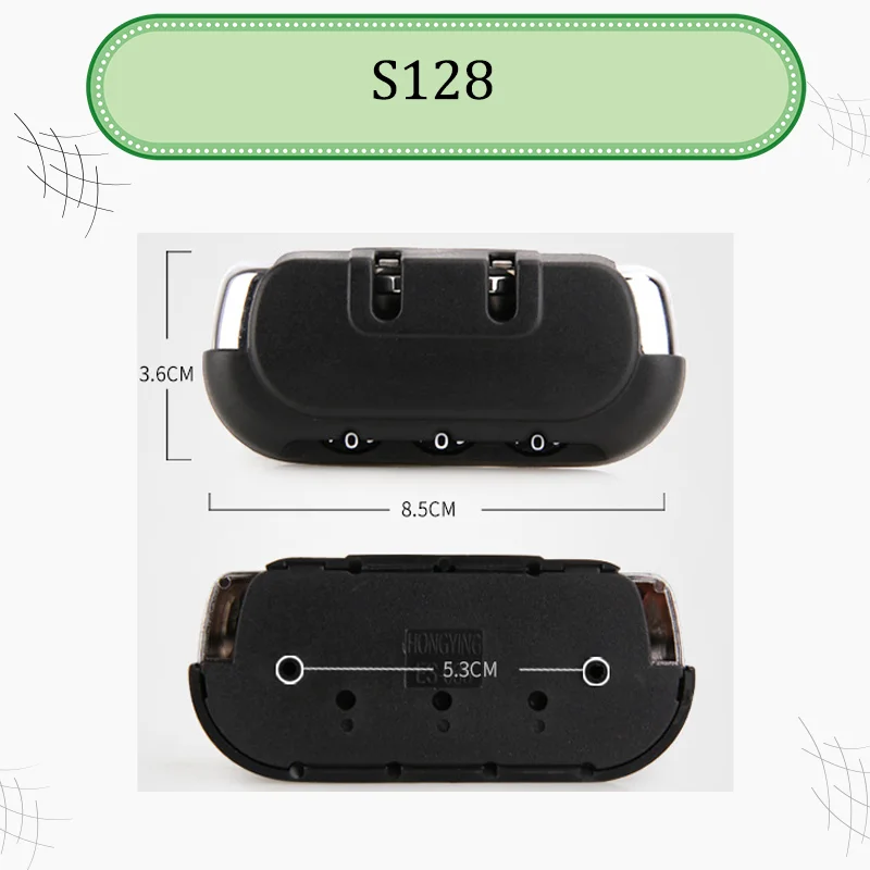 For S128 Integrated Fixed Combination Lock Luggage Combination Lock Customs Lock Travel Case Anti-Theft Lock