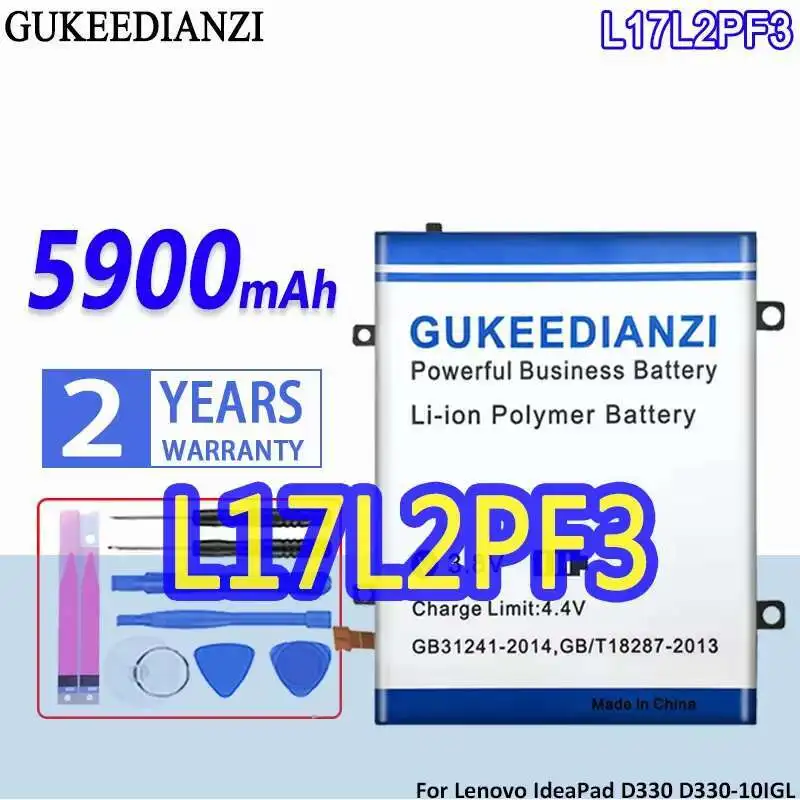 

Laptop Battery 5900mAh For L17L2PF3 L17M2PF3 L17S2PF3 L17D2PF2 L17C2PF1 For Lenovo Ideapad D330 D330-10IGL D330-10IGM
