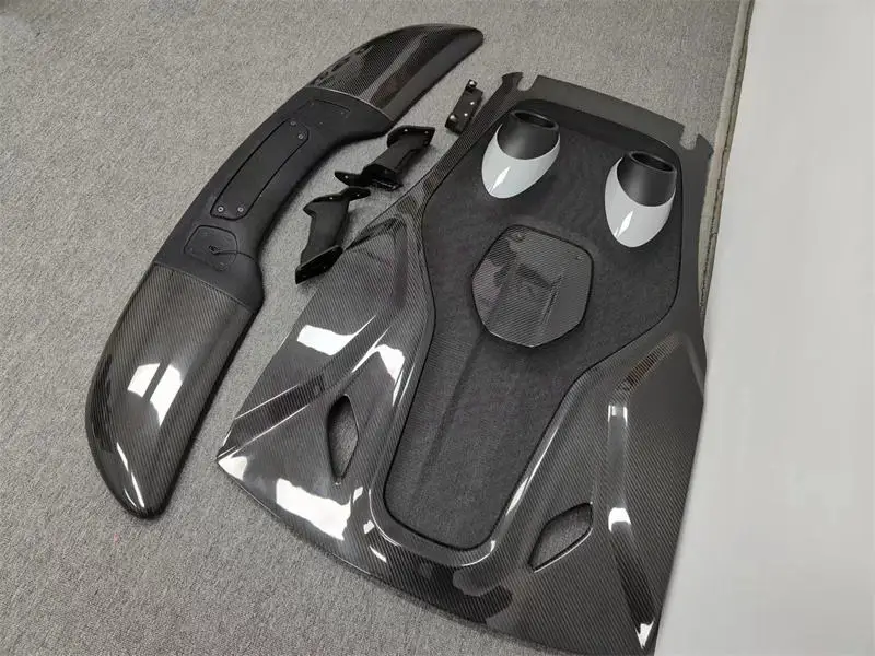 

Комплект обвеса из сухого карбона в стиле McLaren 540C 600LT: крышка багажника и задний спойлер для McLaren 540C