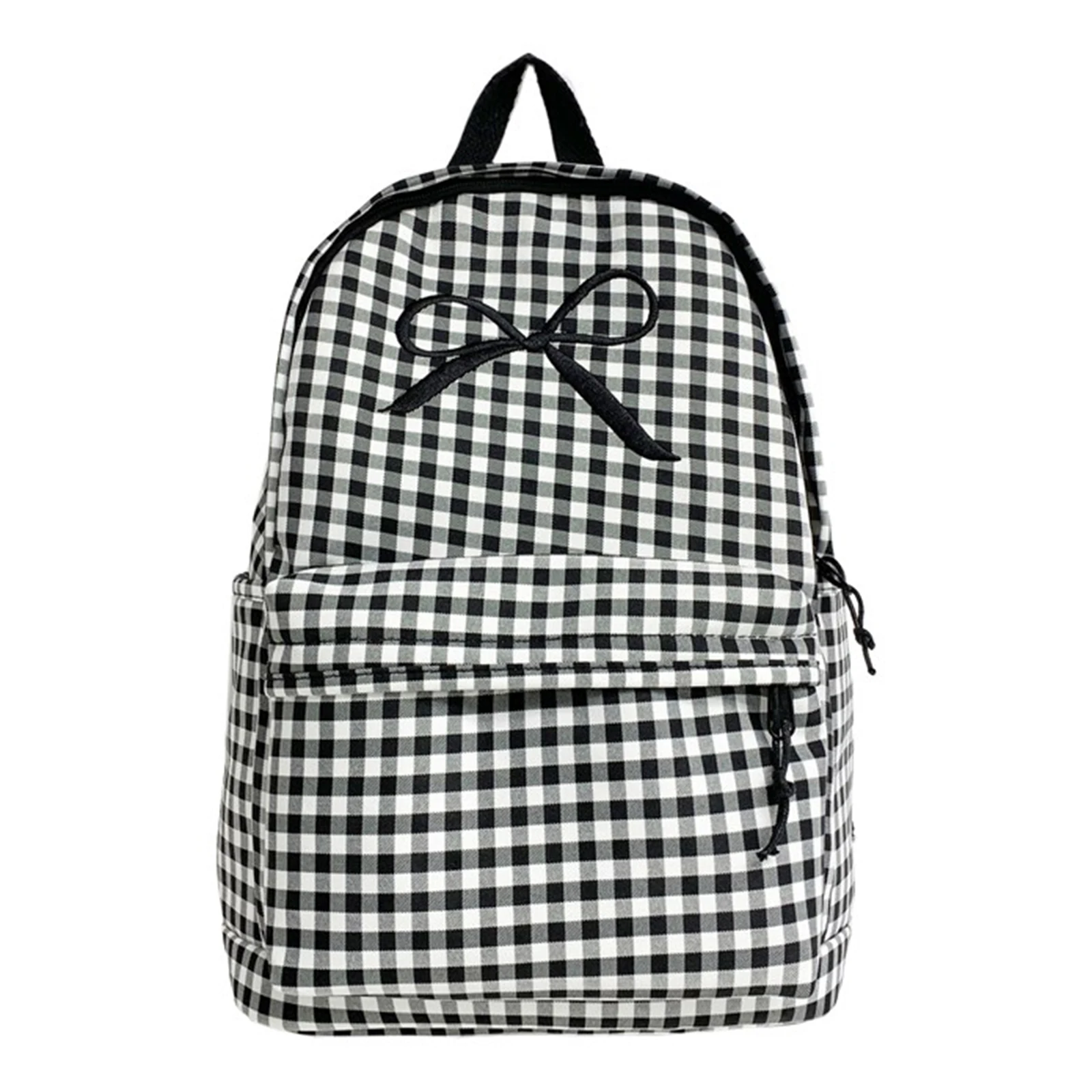 Cute Schoolbag Large Capacity Stylish Campus Backpacks Multi-Pockets Soft Nylon Preppy Knapsack Commute Work Backpacks