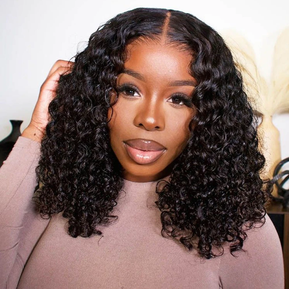 

Боб Кудрявые парики Предварительно выщипанные вьющиеся парики из натуральных волос на кружеве спереди Парик из 100% волос Боб Парик из натуральных волос Короткие парики 4x4 Кружевная застежка для женщин