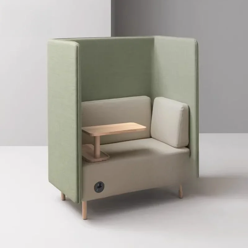 

Modern library leisure area office privacy high back single sofa, mats high back armchair roller