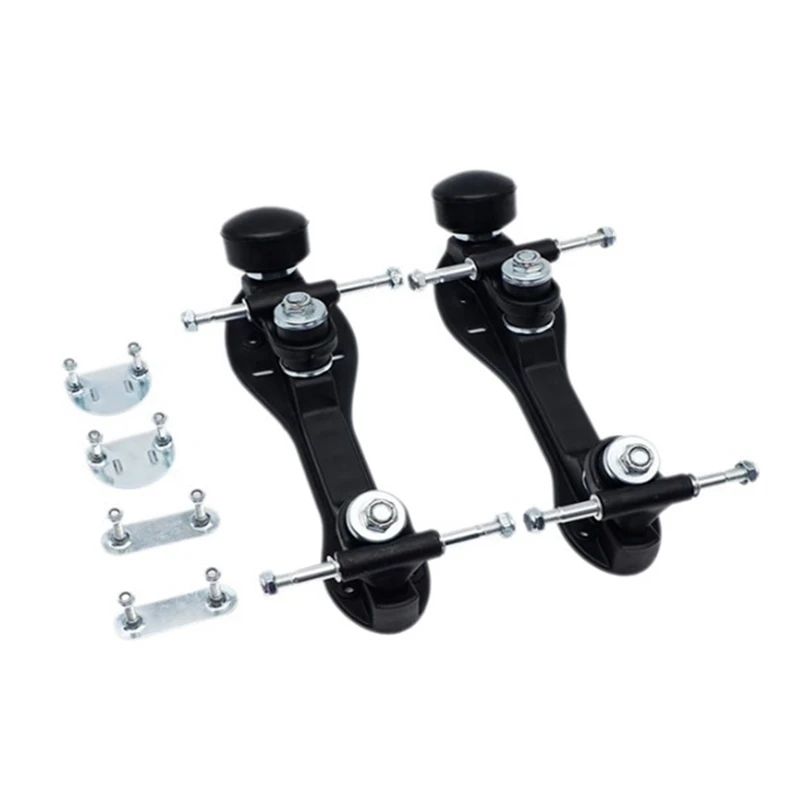 

Base Four-Wheel Two-Row Skate Bracket Skate Base Bottom Plate With Roller Skate Toe Stoppers 228Mm