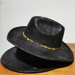 top cowboy hat personality curling style street dance men and women handmade burnt hats