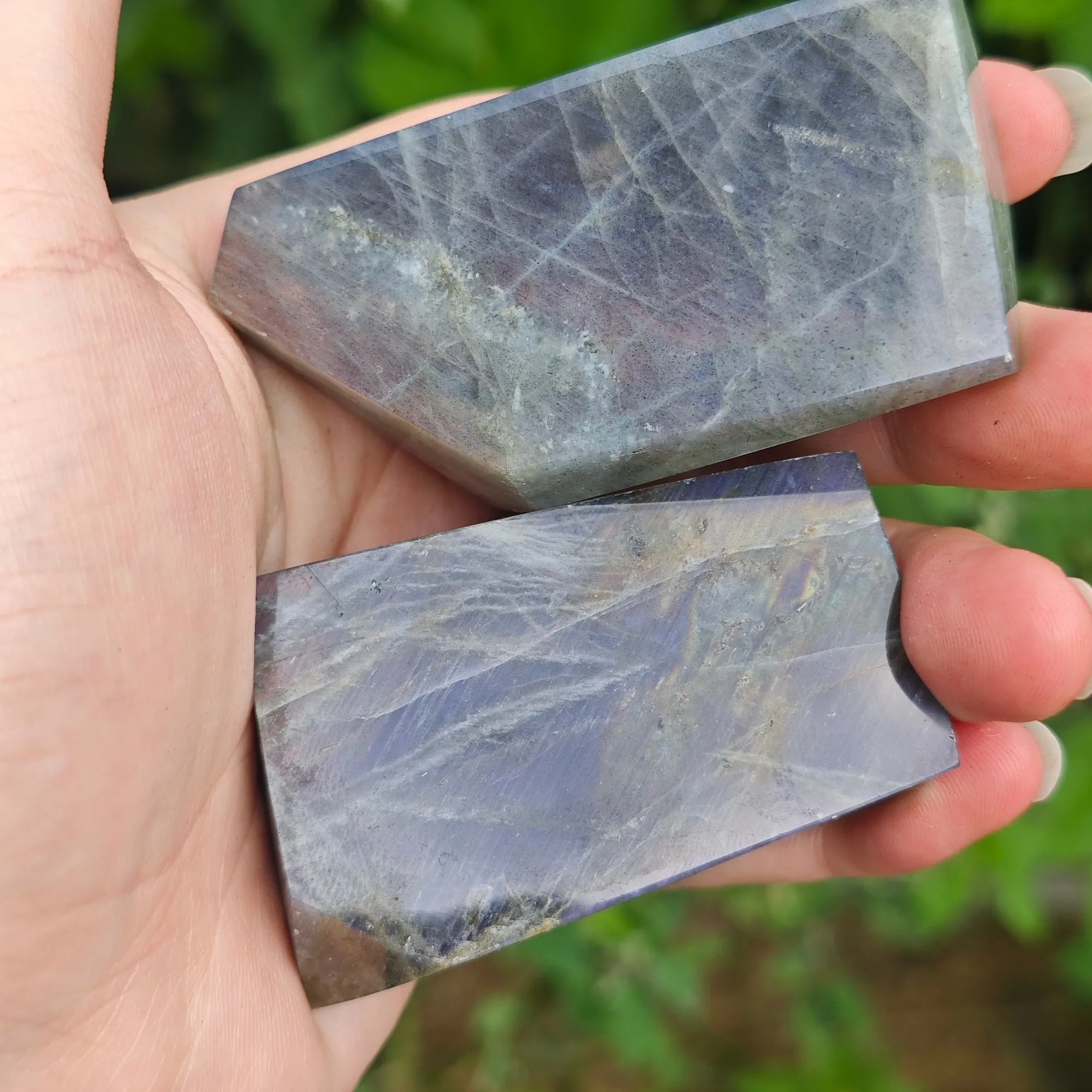 

1pc Random Color/Style Polished Labradorite Crystal FreeForm Standing Stone Blue & Purple&Orange Flash Geology Mineral Specimen
