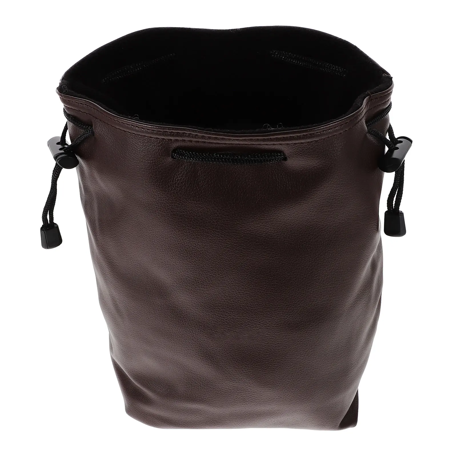 Portable Camera Handbag Protective Storage Bag Drawstring Design for Camera Lens Small Accessories Size L Brown
