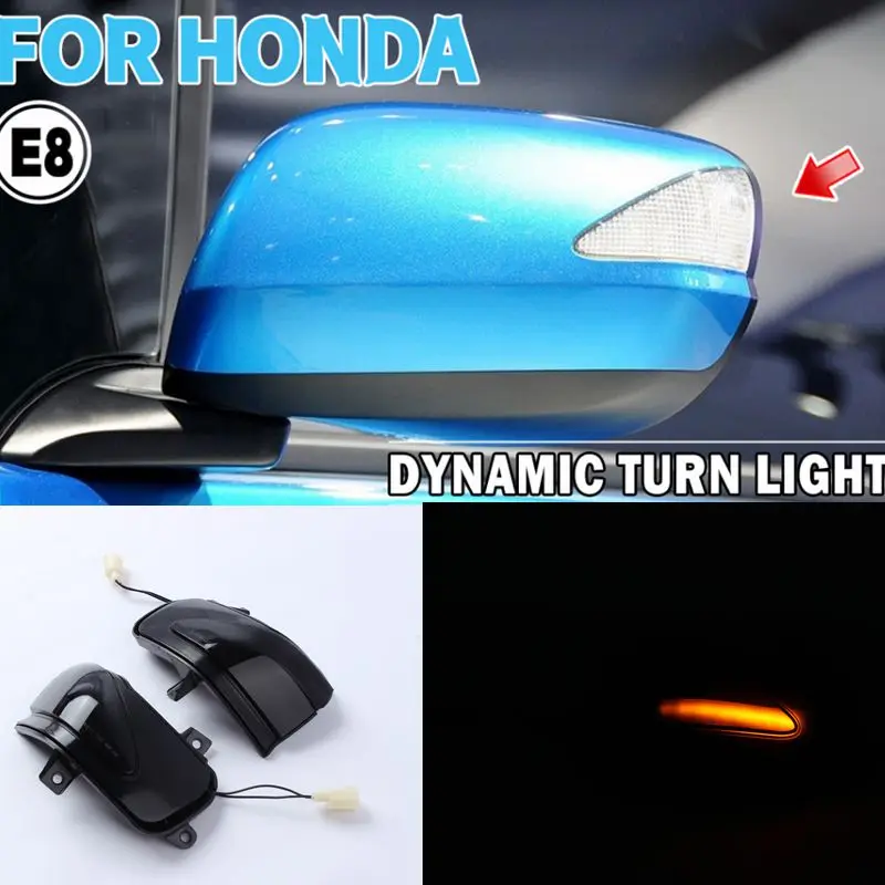 

For Honda Fit Jazz Hatchback 2009-2013 Insight Car LED Dynamic Turn Signal Side Mirror Light Rear Mirror Indicator Blinker Lamp