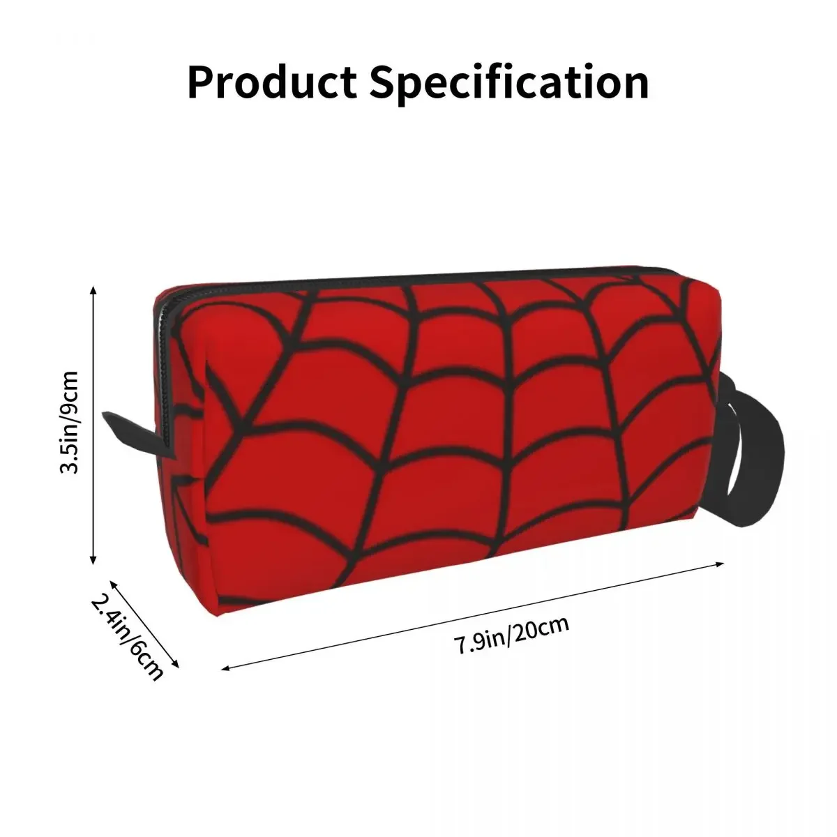 Travel  Web Pattern Toiletry Bag Portable Cosmetic Makeup Organizer for Women Beauty Storage Dopp Kit Case