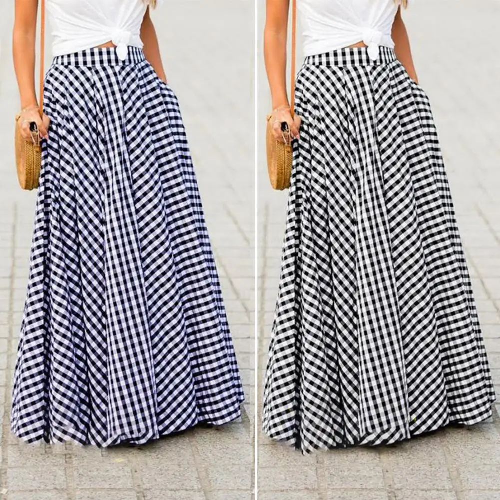 Popular  Maxi Skirt Ladies Slim Draped Maxi Skirt All Match Summer Skirt for Office