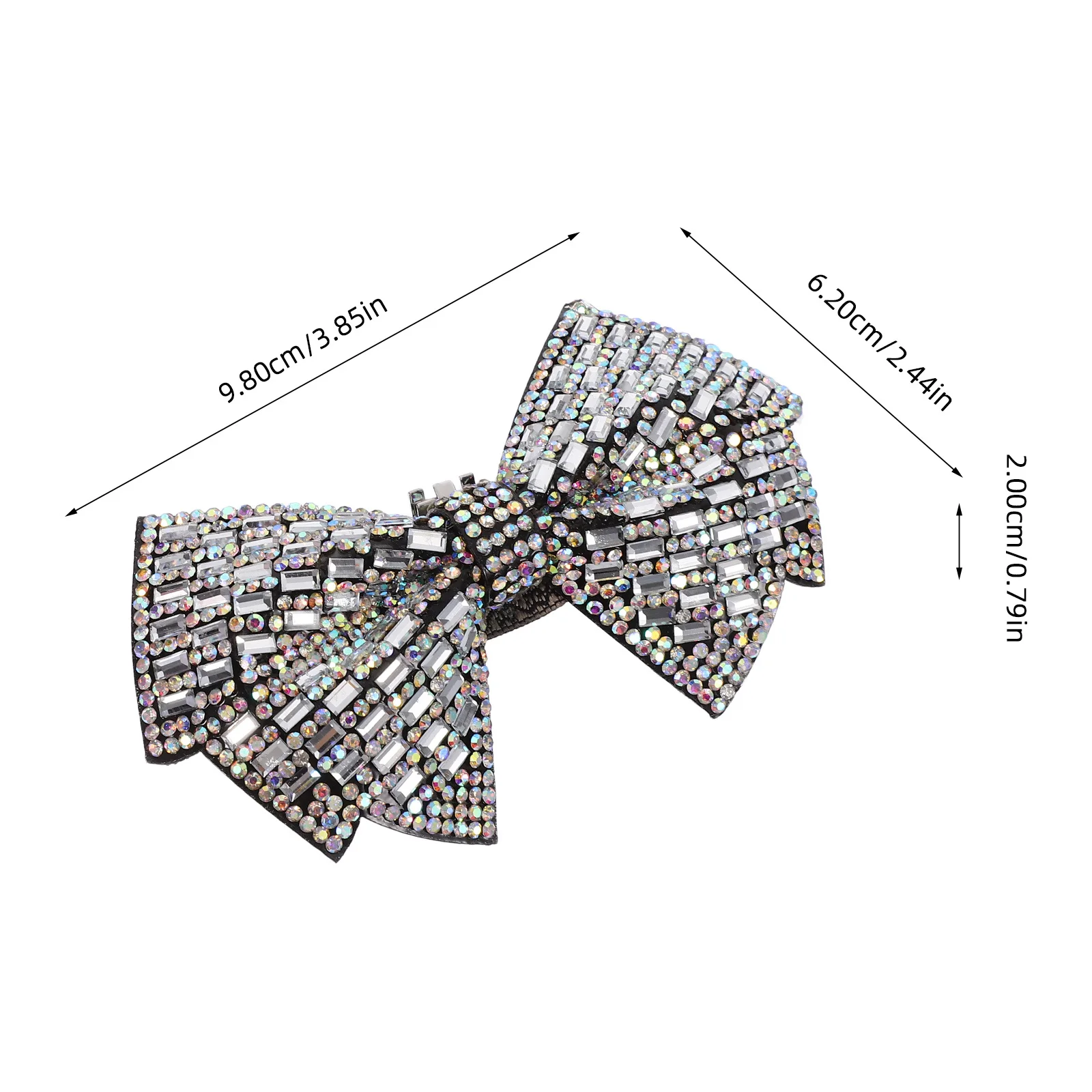 

2Pcs Trendy Bow Rhinestone Shoe Ornaments Shiny Decorations for Work Dates Parties Stylish Women Bow Shoe Charms