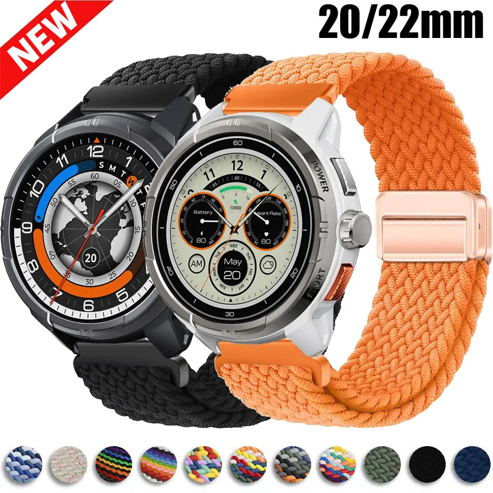 22mm Magnetarmband für Haylou Solar Ultra/Solar 5 RT2 RT3/GSTLite Xiaomi Watch S5 S4 46mm Huawei GT6 5pro 46mm Nylon-Armband