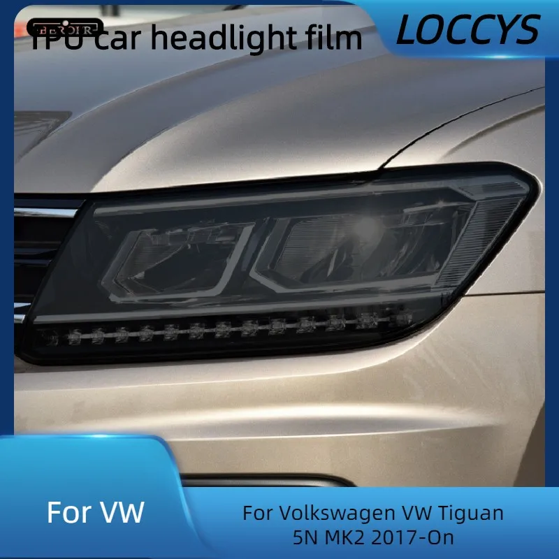 

For Volkswagen VW Tiguan 5N MK2 2017-On Car Headlight Protective Tint Film Smoke Black Transparent TPU Protection Sticker