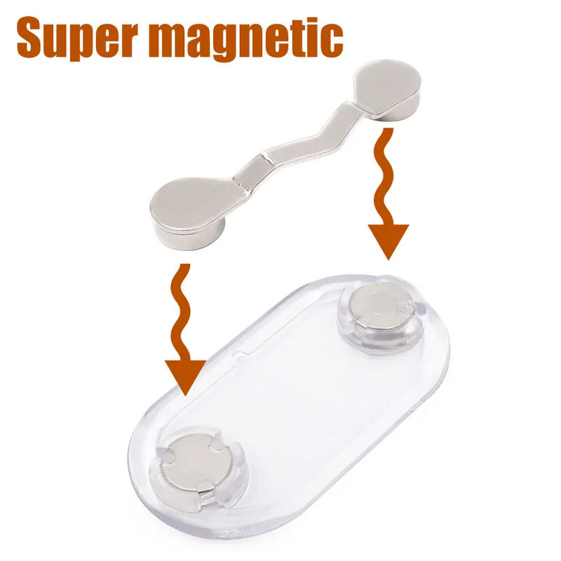 Porta occhiali magnetico da appendere Spille Spille Moda multifunzione portatile Clip per vestiti Fibbia Magnete Occhiali Clip per linea di cuffie