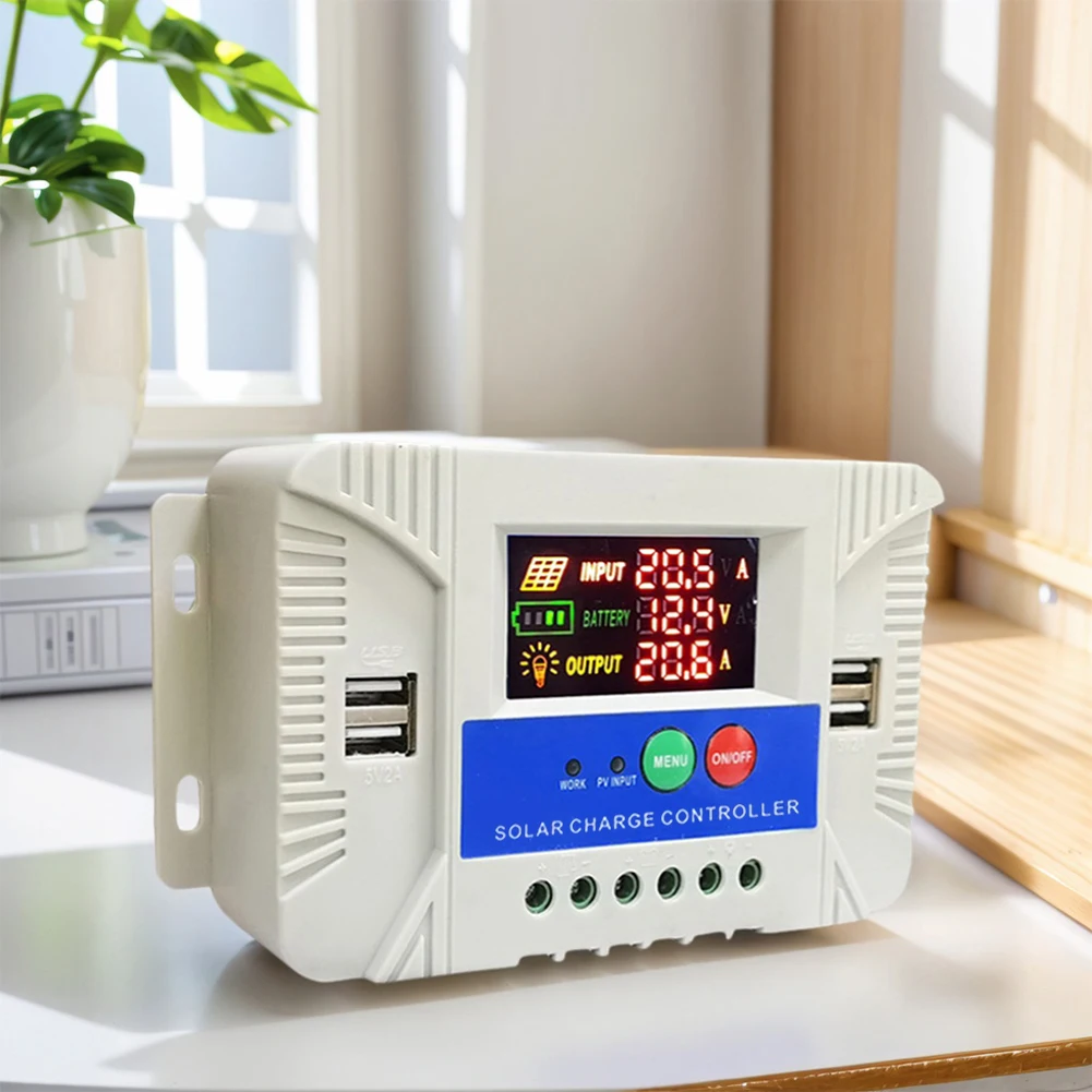 12 فولت 24 فولت الشمسية جهاز التحكم في الشحن لوحة طاقة شمسية تحكم بطارية ليثيوم جهاز التحكم في الشحن لبطارية ليثيوم الرصاص الحمضية #2