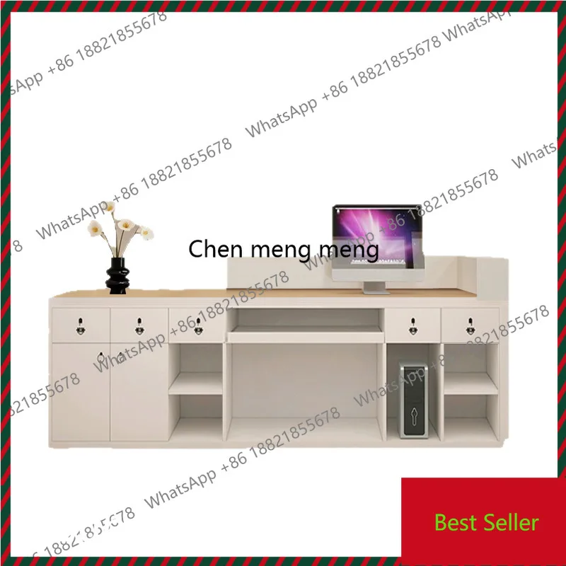 Beauty salon front desk clothing checkout counter Chinese style tea house bar counter Premium sense company reception counter