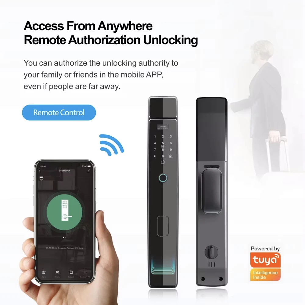 Smart lock High quality anti-theft door guest room door Tuya intelligent locking   safety lock WIFI smart home door lock