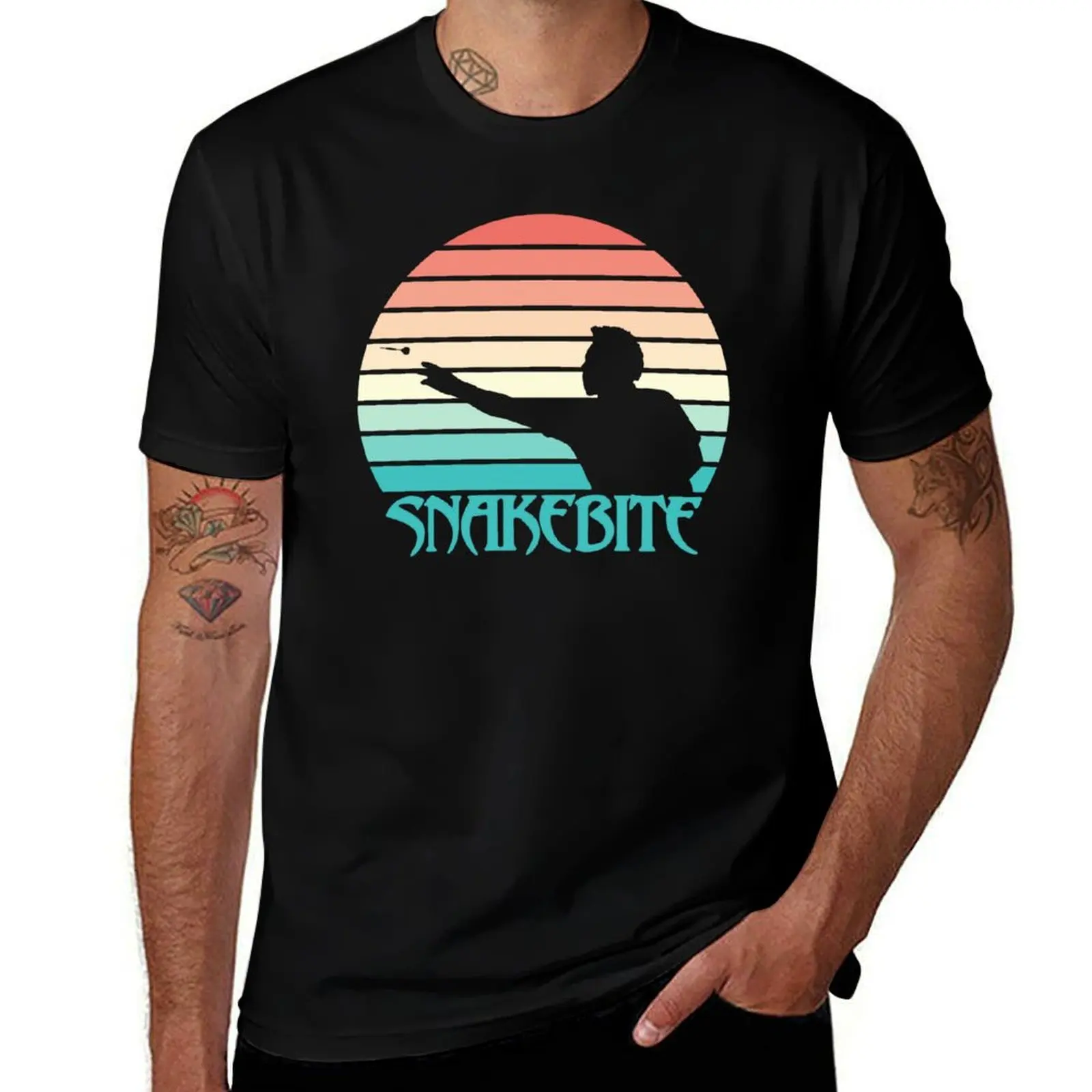 

Peter Wright Darts retro sunset T-Shirt T-shirts man luxury designer summer clothes men t shirts high quality