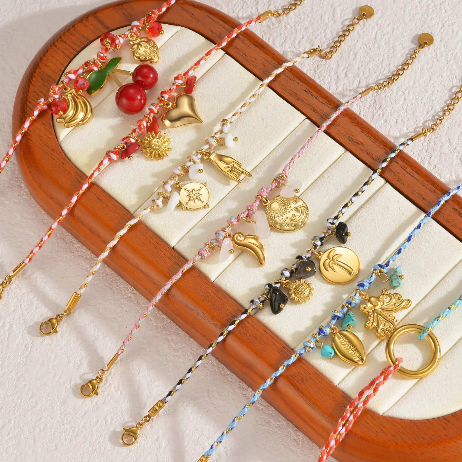 

Summer ocean-style multi-pendant fruit bracelet, colorful bracelet, niche and fashionable