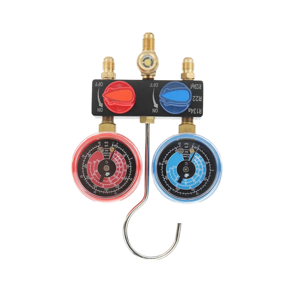 Refrigeração Manifold Gauge Ferramentas, Medidor de Pressão de Refrigeração, HS-M01, G1, 4 Condition Manometer, R22, R1234Yf