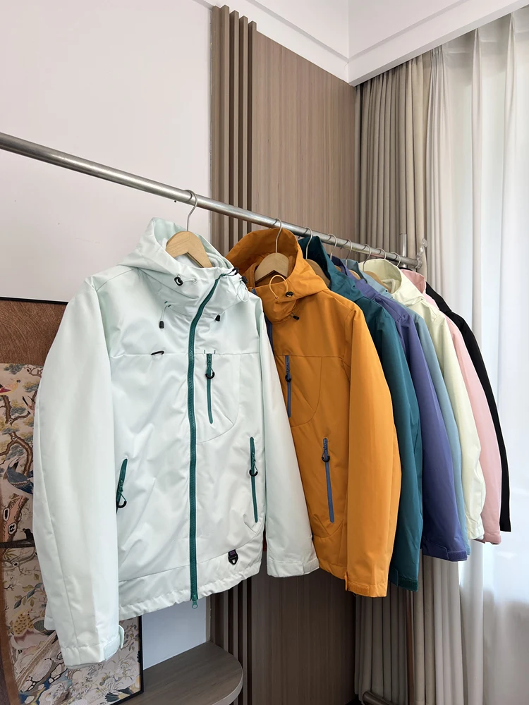 

Мужская футболка Thiened Outdoor Function на подкладке Fce, теплая куртка для пар, осенне-зимнее пальто из полиэфирного волокна