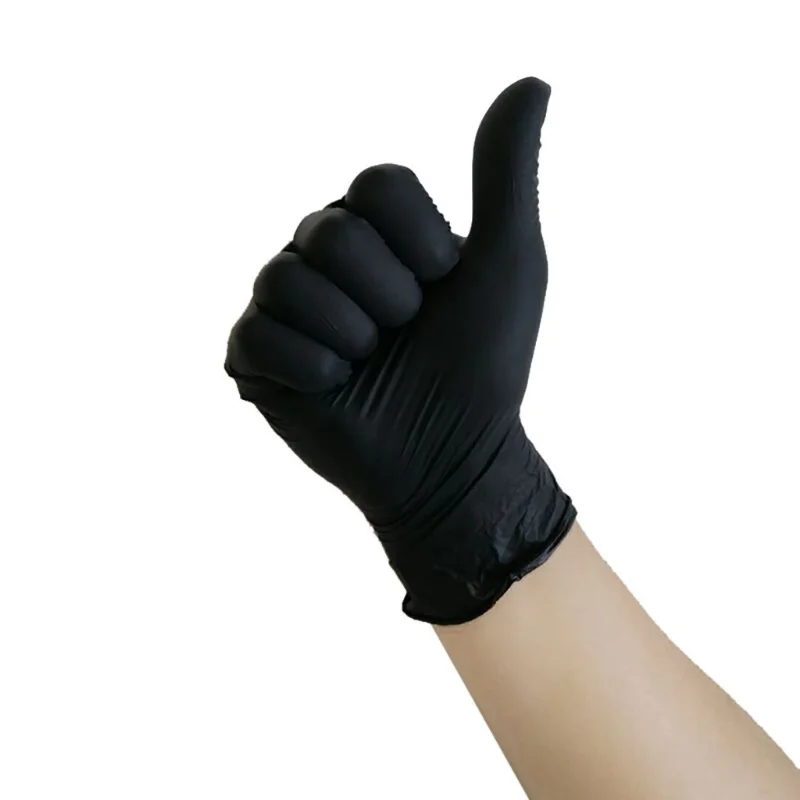 20 szt. Czarne jednorazowe rękawice lateksowe domowe laboratoryjne rękawice do czyszczenia butyronitrylu do czyszczenia szklarni