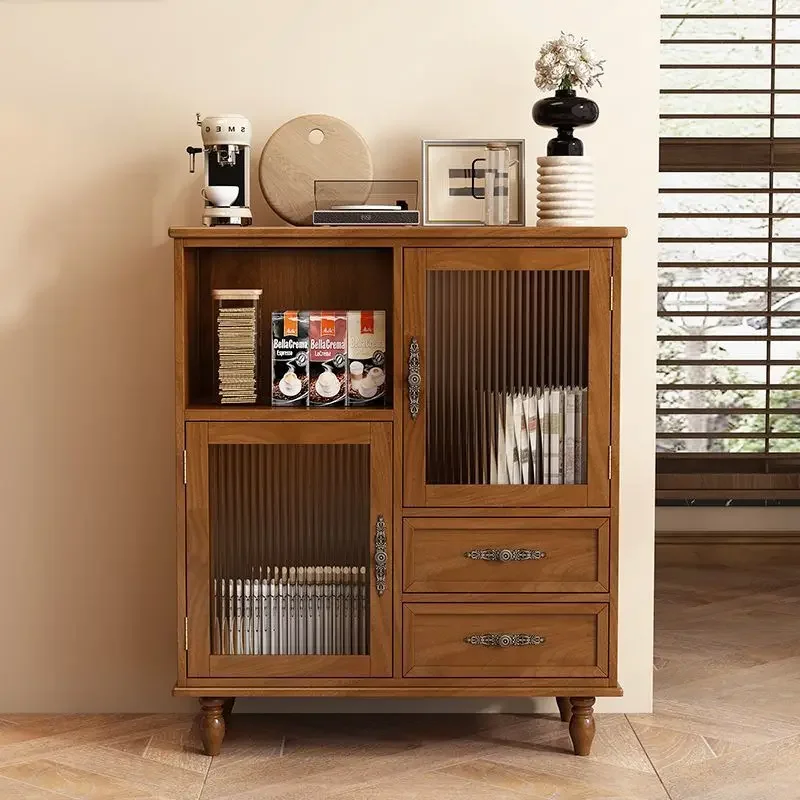 Simple storage cabinet European living room sofa side cabinet
