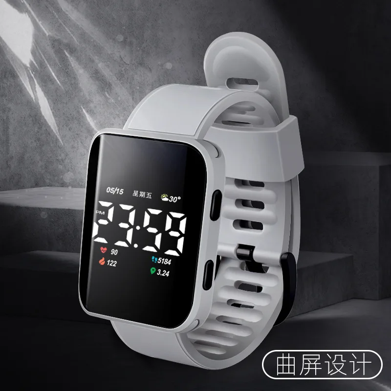 UTHAI CE107 модные спортивные водонепроницаемые электронные часы для пар, детские студенческие электронные часы, светодиодные маленькие квадратные электронные часы