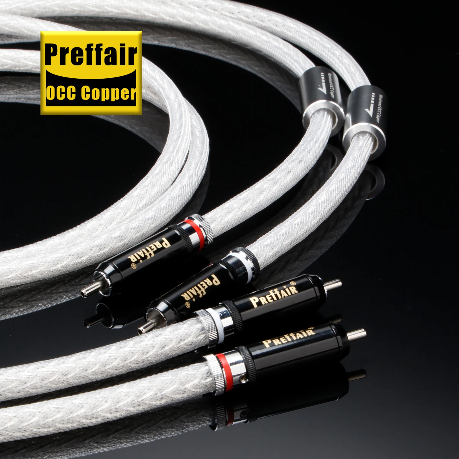 Pair RCA Cable 12cores Silver Plated RCA Cable 7N OCC single crystal copper silver plated xlr cable for Speaker Amplifier Line