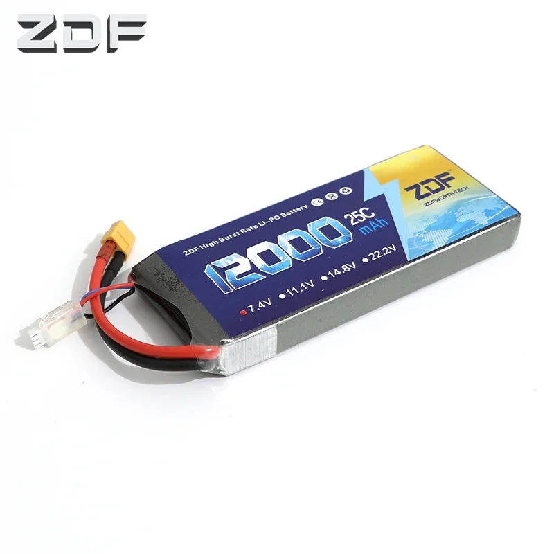 ZDF Good Quality Lipo Battery 7.4V 12000MAH 25C-50C RC AKKU Bateria for Airplane Helicopter Boat FPV Drone UAV