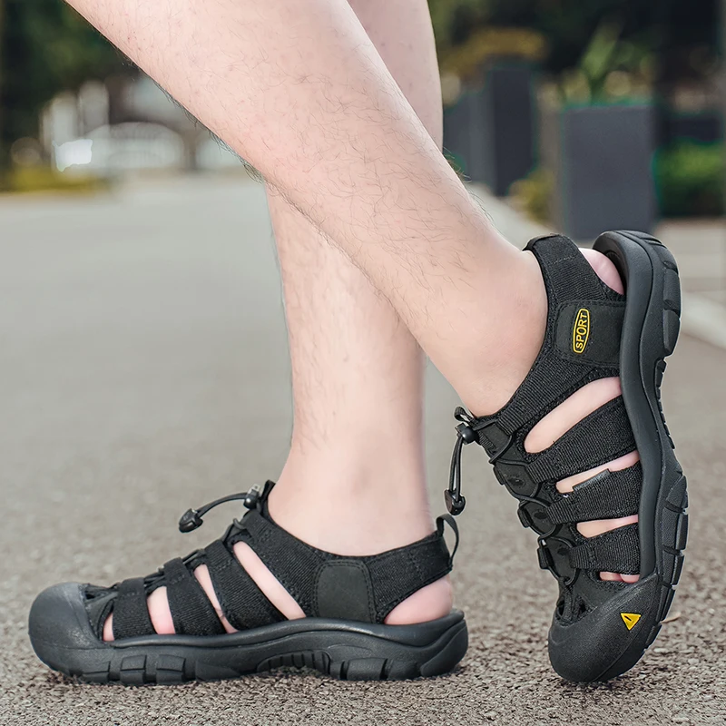 

Antiskid Male Sport Slippers Quick Dry Beach Sandals for Surfing Sea Summer Sandals Men's Breathable Outdoor Walking Shoes