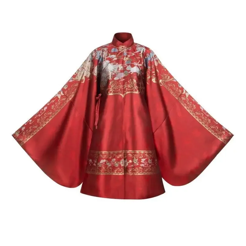 تنورة Hanfu Mamian سلالة يولي مينغ الوقوف طوق معطف طويل المرأة زي الزفاف مجموعة كاملة 2025 جديد #6