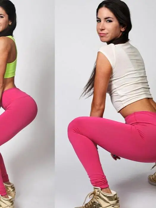 

Faionable Elastic Fitn Yoga Pants Qui Dry Candy Colored Long Trousers Women's Base Layer Pants Comfortable Stretchy