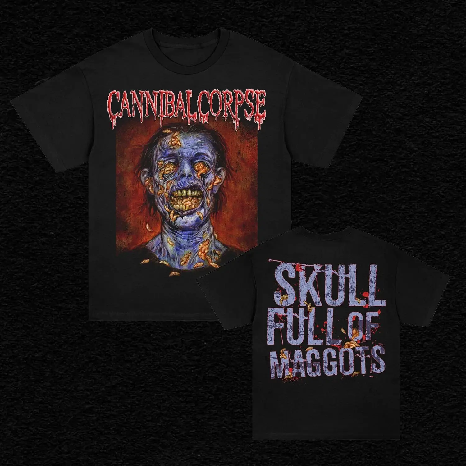Rock Gothic Metal T-shirts Cannibal Corpse Acid T-Shirt Band Peripheral Pattern Printing Tops Punk High Street Casual Top Unisex