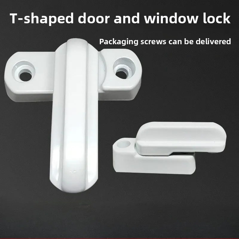 

Plastic Steel Window T-shaped Lock Swing Door Plastic Steel Door and Window Accessories Lock, Anti-theft Lock Outside The Window