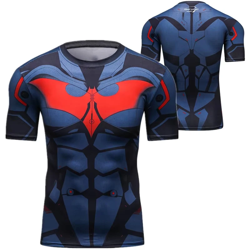 （Miniso）3D Printed T-shirt Avengers American Superman Spider-Man Iron Tshirt Summer Men Women t shirt Tops Men\'s Clothing Tshirt