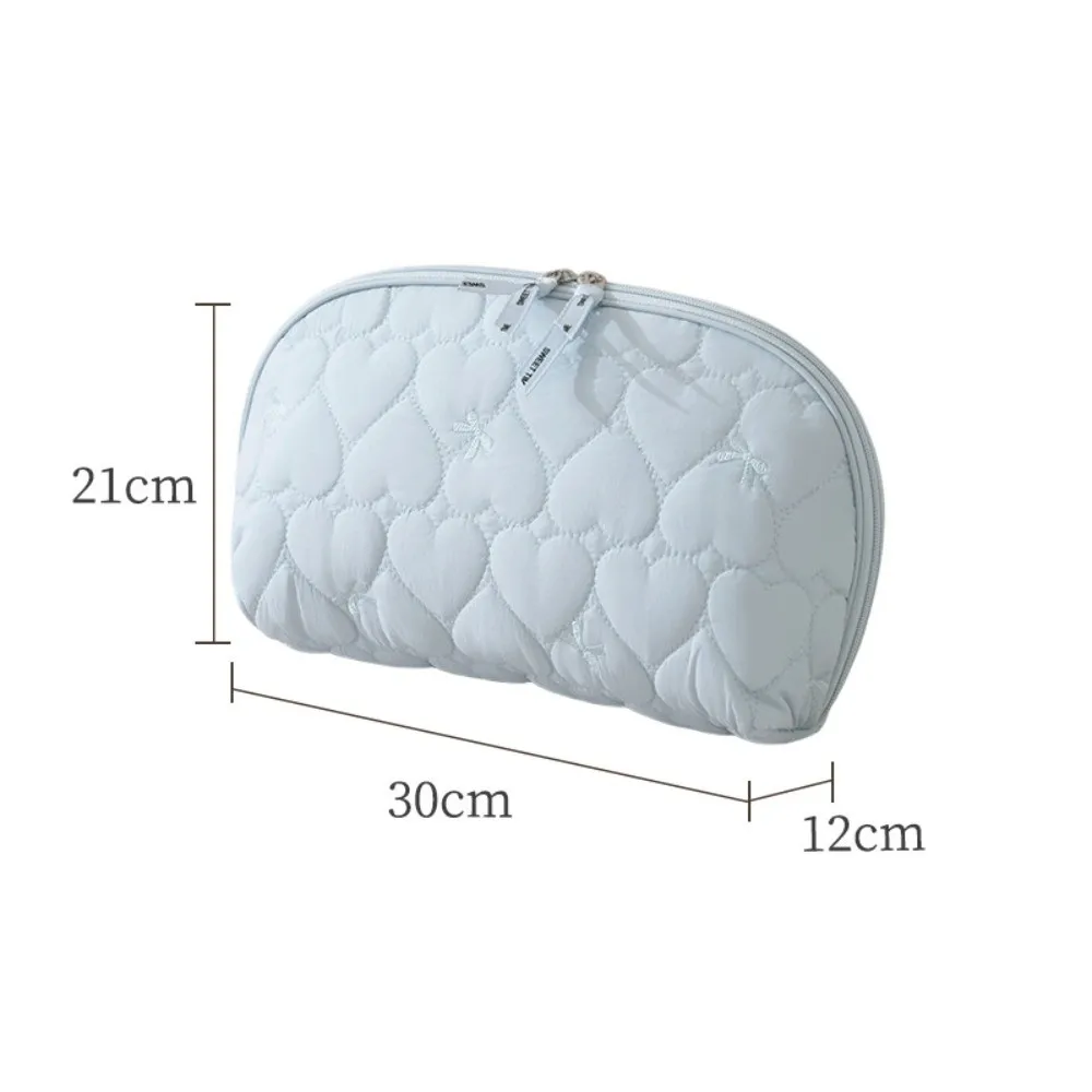 Portable Underwear Storage Bag Compartmentalized Zone Large Capacity Bra Storage Pouch Love Bowknot Pattern Lightweight