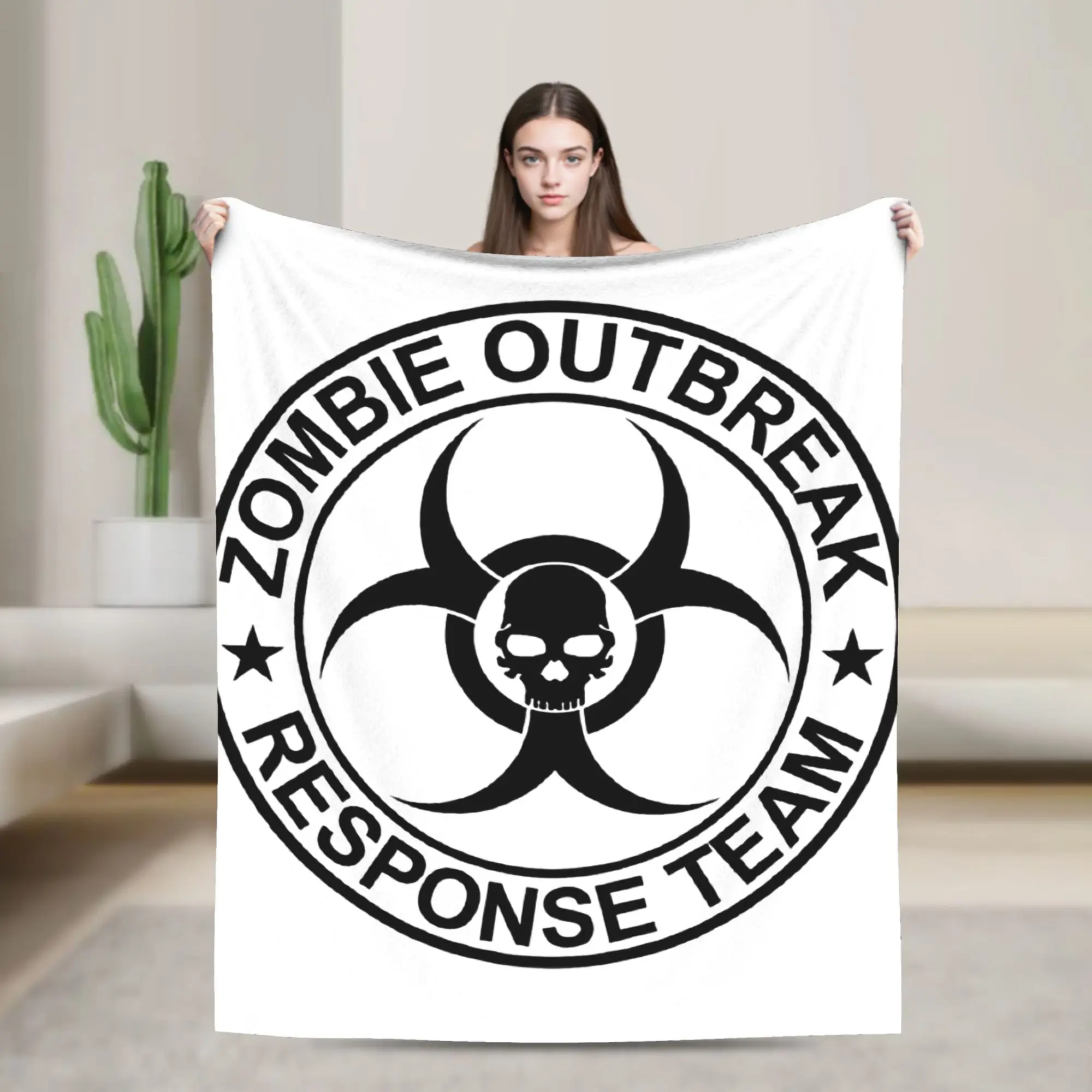 ZOMBIE OUTBREAK RESPONSE TEAM Blanket Resident Evil Outbreak Night Super Soft Plush Throw Blanket Flannel Bedspread Bed Cover