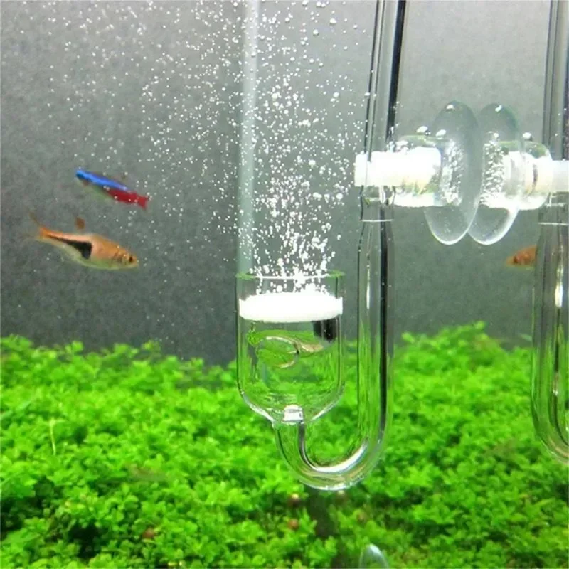 4 in 1 Aquarium CO2 Diffuser Set Check Valve U Shaped Connector Suction Cup for Fish Tank Planted Supply