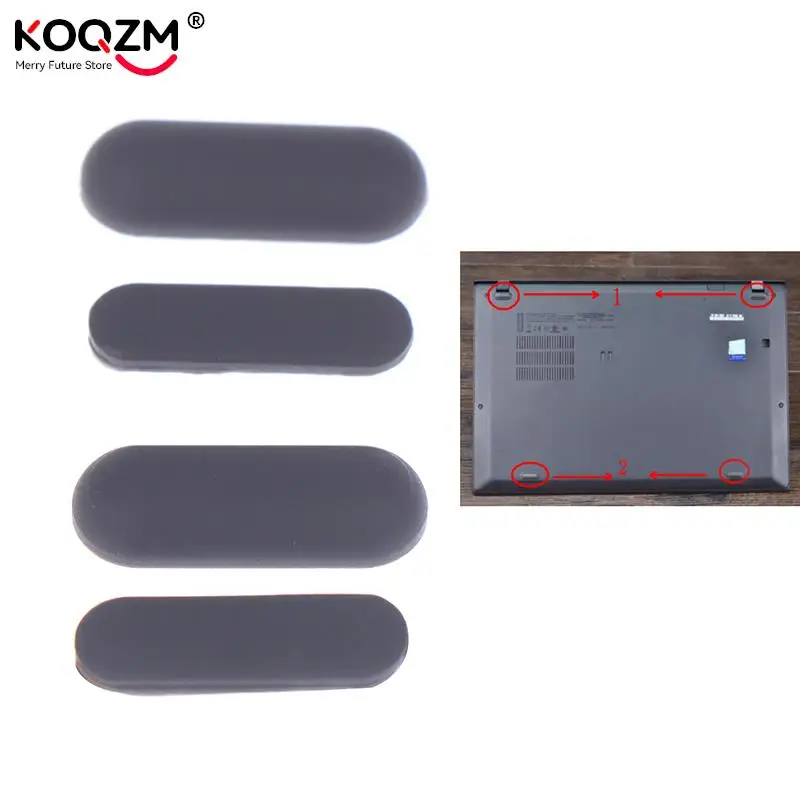 4pcs Bottom Case Rubber Foot Pad Stand Notebook Laptop Replacement Feet Base For Thinkpad X1 Carbon 5th 6th Laptop Rubber Pad