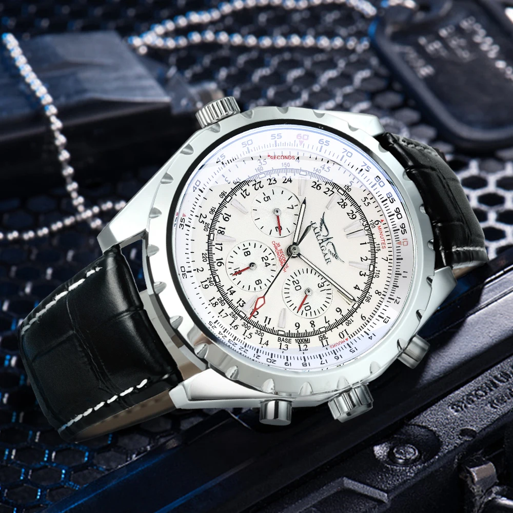 JARAGAR 212 Neue Herren Automatik-Mechanische Uhr Mode Business Luxus Kalender Woche Herren Premium-Uhr Geschenk Reloj Hombre – Detail 13
