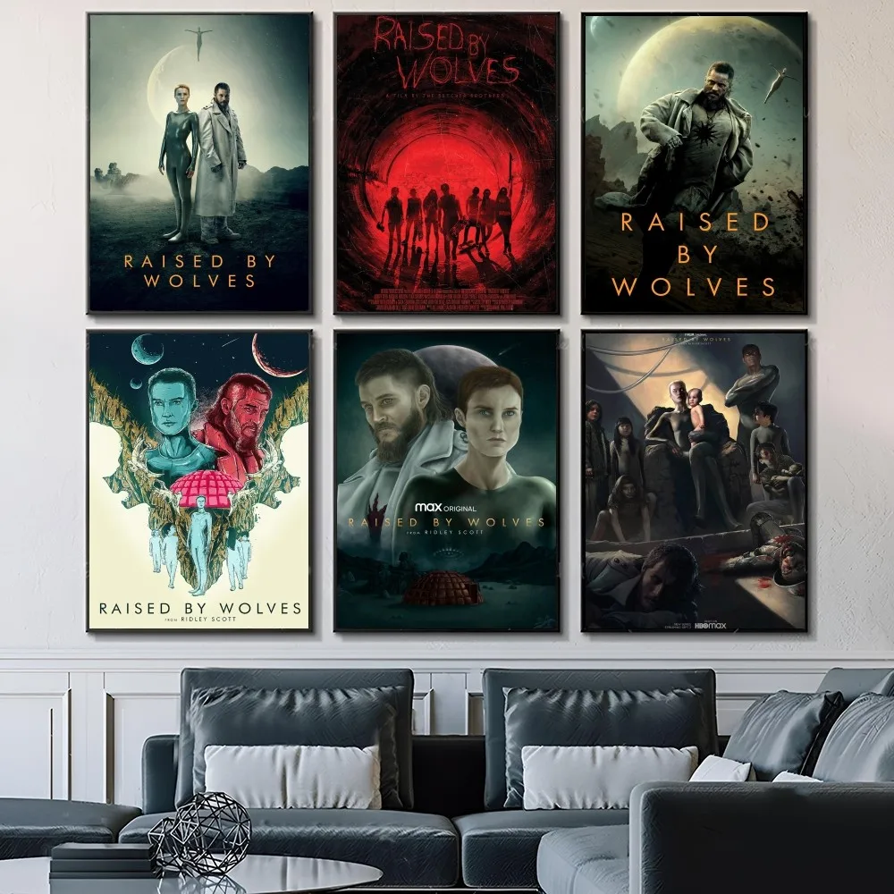 مسلسل تلفزيوني-ملصق فني ذاتي اللصق ، يرفعه الذئاب ، ملصق ورقي مقاوم للماء ، قهوة ، منزل ، بار ، غرفة ، ديكور جداري ، 1 *