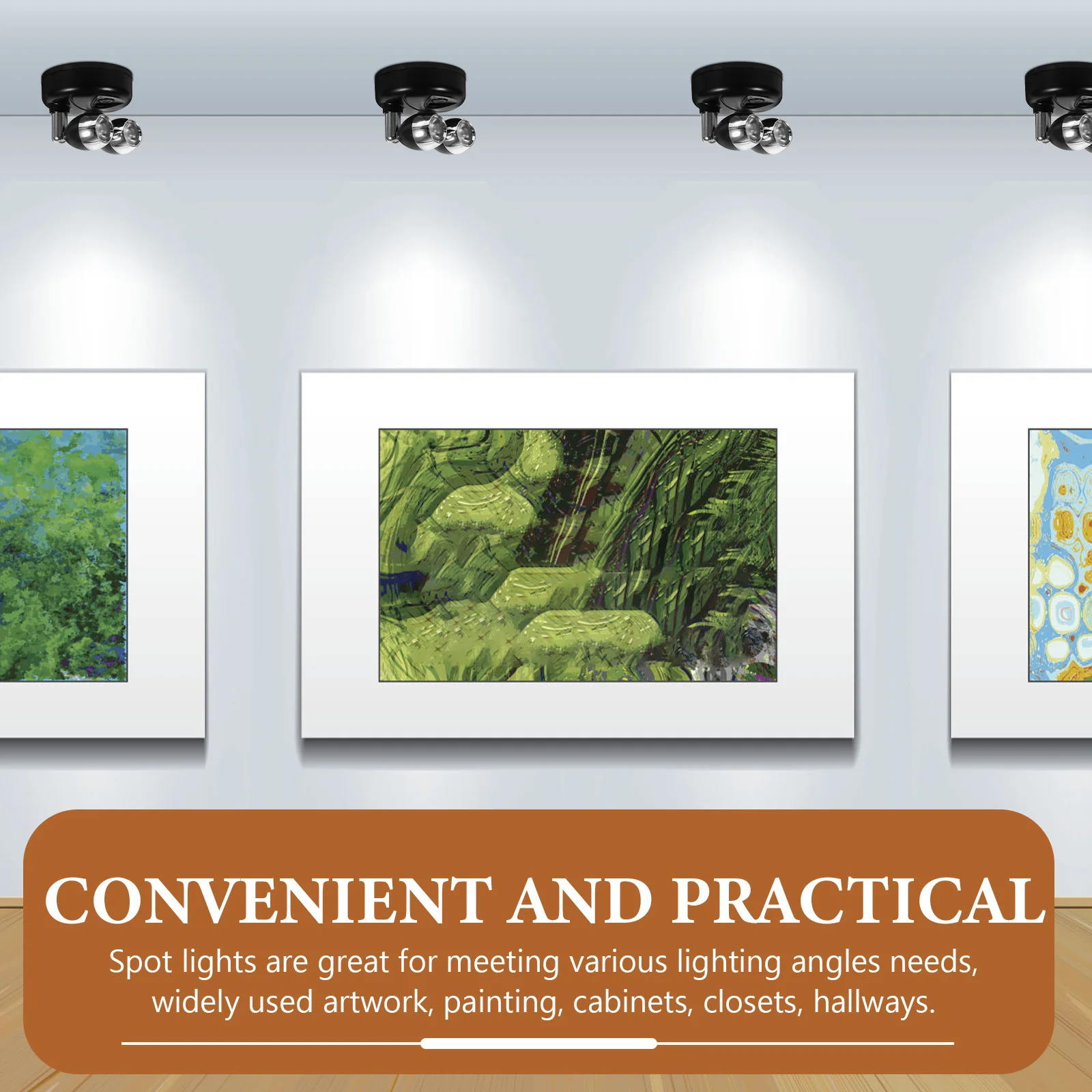 

2Pcs Mini Spotlight Indoor LED Accent Lights with Remote 13 Color Modes Operated for Cabinets Closets Hallway Display