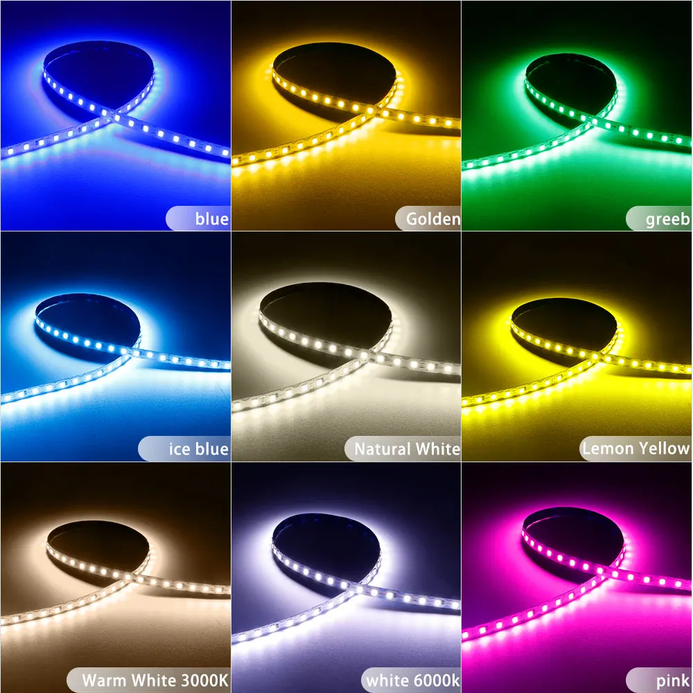 S Shape 2835 SMD LED Strip 120LED/m 6mm Width Flexible Foldable String Lamp For DIY Neon Sign Letter 12Color 1m-20m DC12V