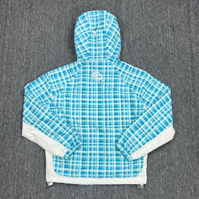 

Куртка Mertra, модная брендовая настоящая фотография, оригинальная этикетка, синяя клетчатая куртка со скошенной молнией, стильная толстовка с капюшоном, пальто