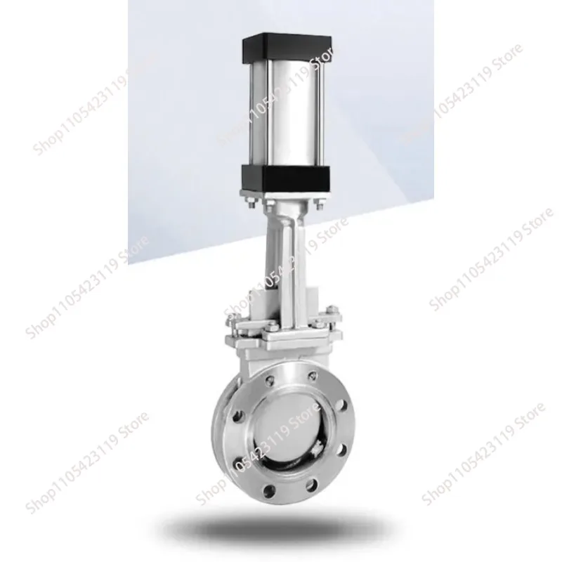 Pneumatic knife type gate valve PZ673H-16P/C Naite 304 stainless steel insert plate valve slurry valve DN80 200